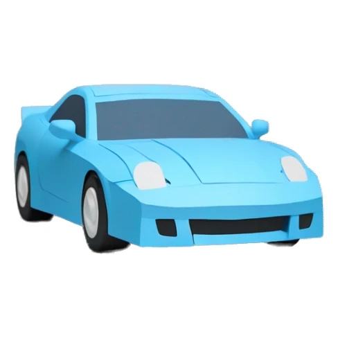 pearl-blue Cardstock Papercraft fr-s racecar sticker
