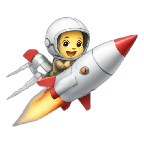 Baby riding a missile sticker
