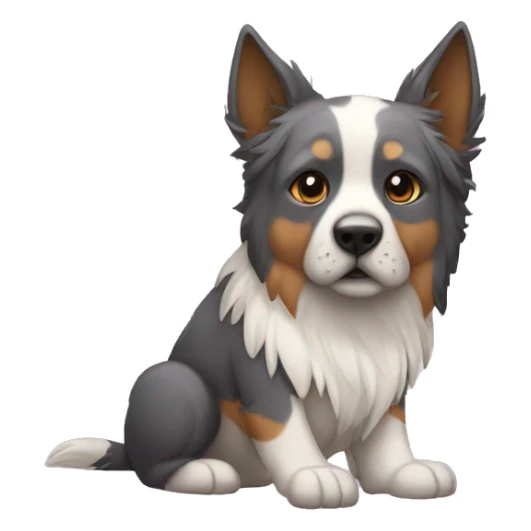 perro con piernas de pajaro y alas de mariposa sticker