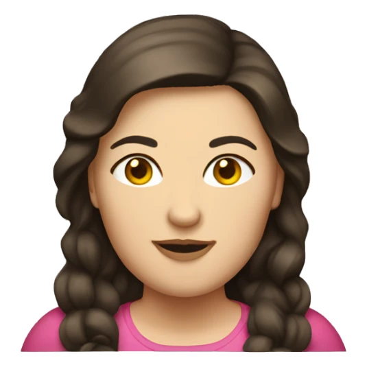 Brunette caucasian fat woman sticker