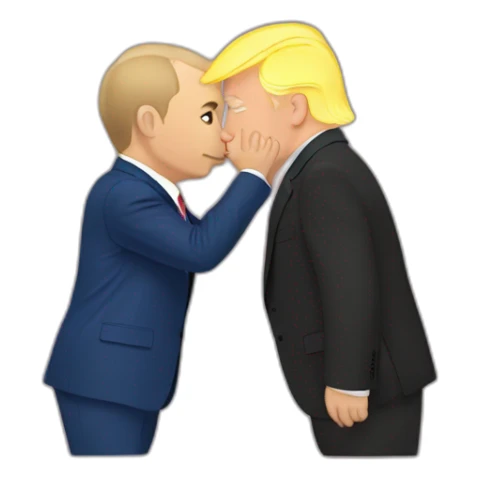 trump and putin kissing, LGBTQ+ friendly, positivity, inclusiveness sticker