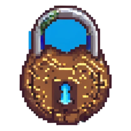 8 bit lock emoji sticker