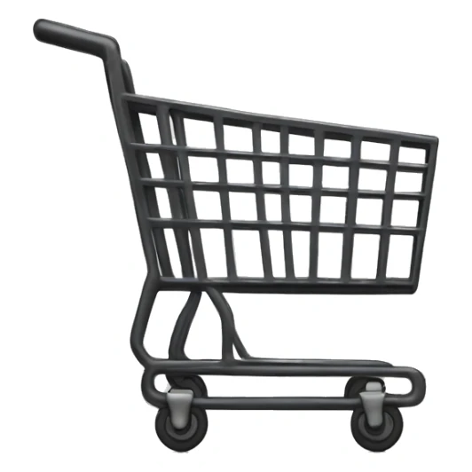 Black shopping cart sticker