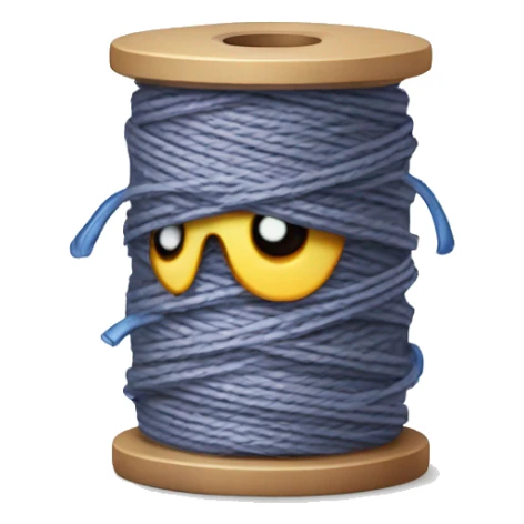 spool of thread which is crying - sad eyes and tears sticker