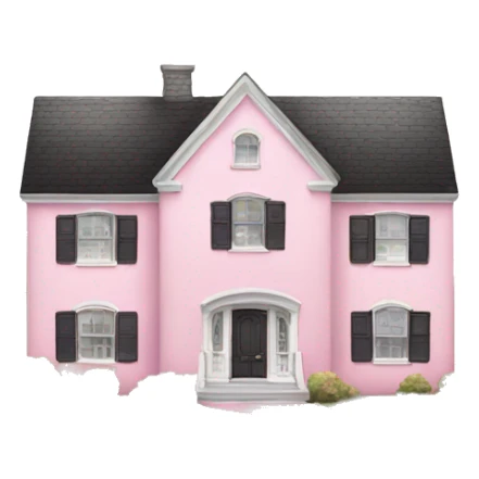 light pink house with ruffles and zebra print and pink driveway sticker