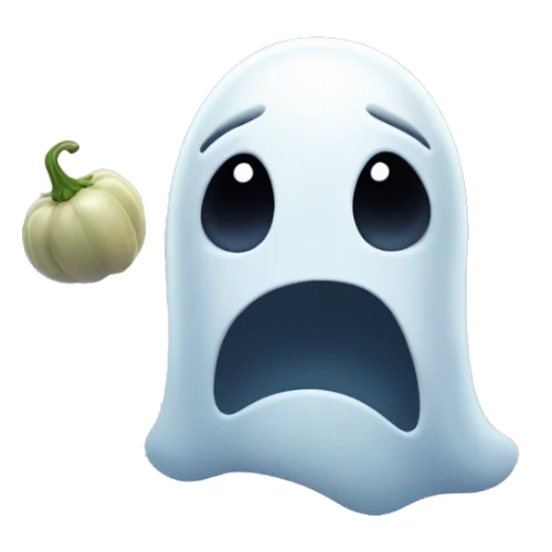 Ghost salivating with thoughts of eggplants sticker