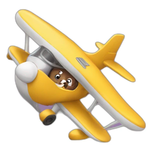 Paresseux sur un avion sticker