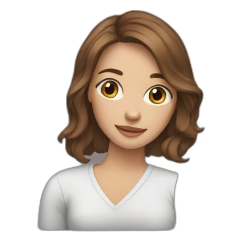 Women with brown hair in notebook sticker