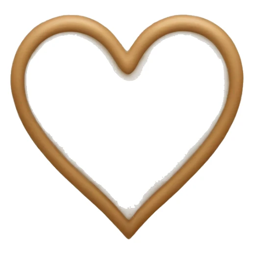 Beige heart sticker