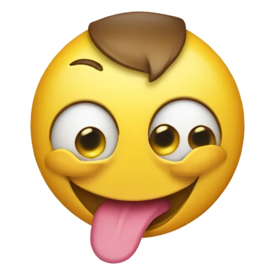 Emoji with tounge out sticker