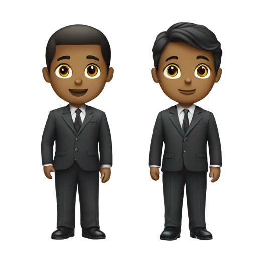 two boys in formal attire sticker