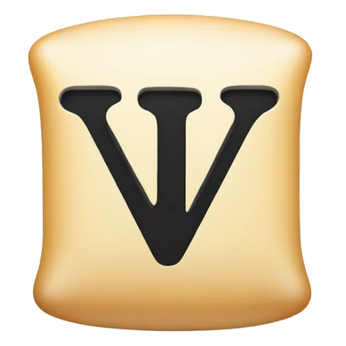 Letter M on top of letter W sticker