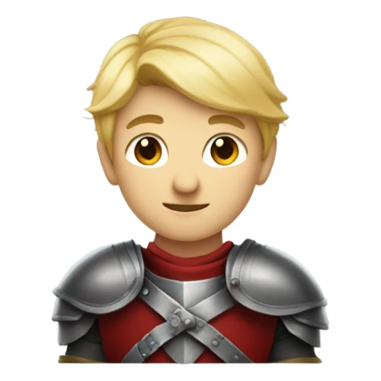 A boy knight Link with blonde hair and red eyes smirking sticker