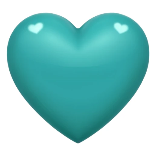 Corazón turquesas oscuro, más oscuro tirando a. Verde un poco mas azulado verdoso  sticker