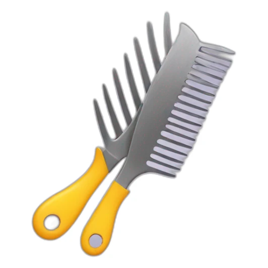 Comb with eyes and legs and hands sticker