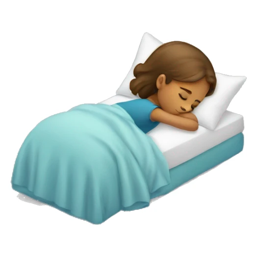 a little girl sleeping on a pillow sticker