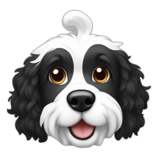 A black and white Aussie doodle with a speak bubble saying NO APPLE TV sticker