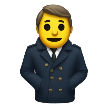 Macron waiting in front of a chip shop  sticker