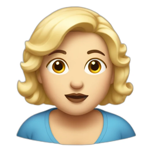 Fat blondie woman but sweet sticker