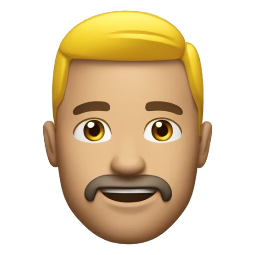 Hombre moreno con jockey amarillo haciendo el movimiento de cejas de dwayne jonhson sticker