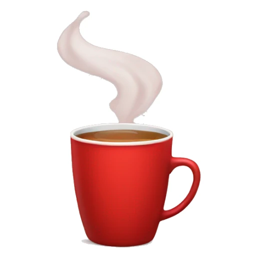 red cup of tea sticker