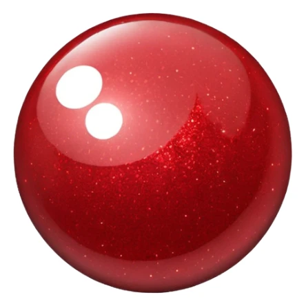 glitter bolinha vermelha pequena sticker