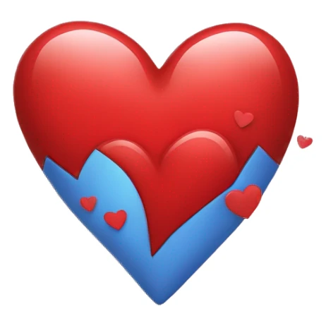 Super red heart with little hearts  sticker