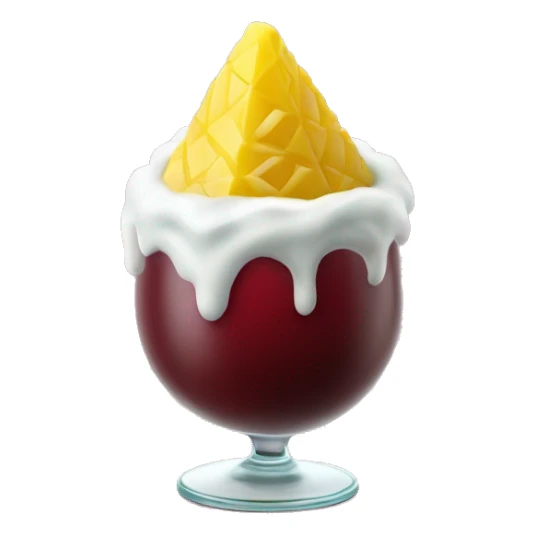 trago chileno que tiene un poco de granadina en la base, vino blanco y helado de piña en la superficie del vaso. Se toma con bombilla sticker