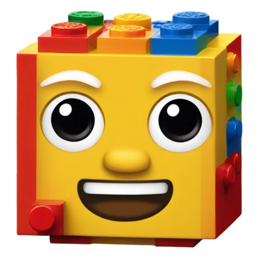 an emoji of a lego  sticker