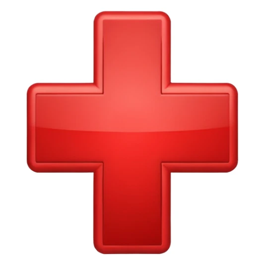 red medical cross symbol on a white3 background sticker