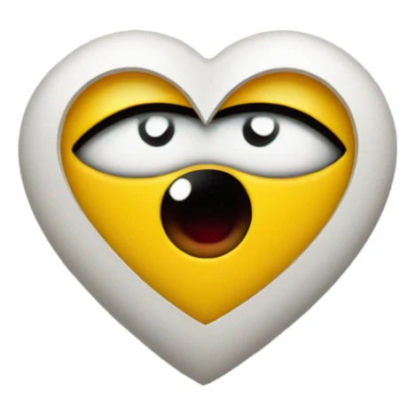 Heart with an eye in it and the letter U behind it sticker