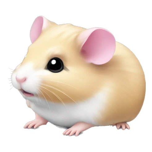 hamster visage gris  ému avec noeud rose  sticker
