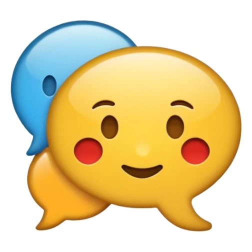 A minimalist emoji-style icon representing wordplay — symbolizing creativity with language. It features an open book or speech bubble merging with playful letters or word fragments, forming a clever visual pun. sticker