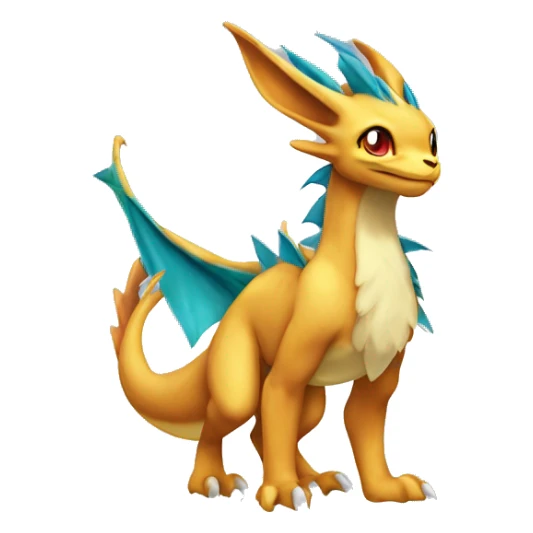 Drakeon Fakémon Dragon Eeveelution full body sticker