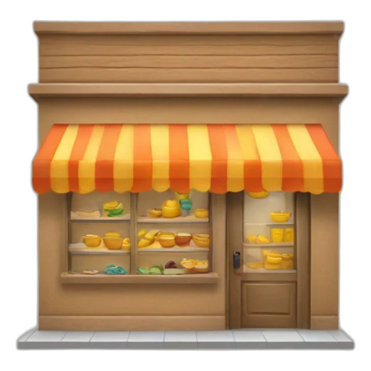 Un petit magasin rempli de divers articles avec un indien à l'intérieur sticker