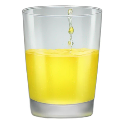 glass of yellow water sticker