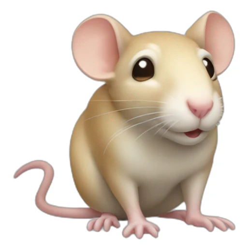 Beige rat sticker