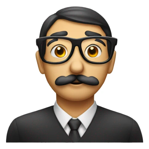 glasses mustache and nose with eyebrows disguise  sticker