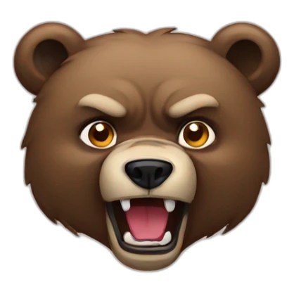 Fashionable Angry bear sticker