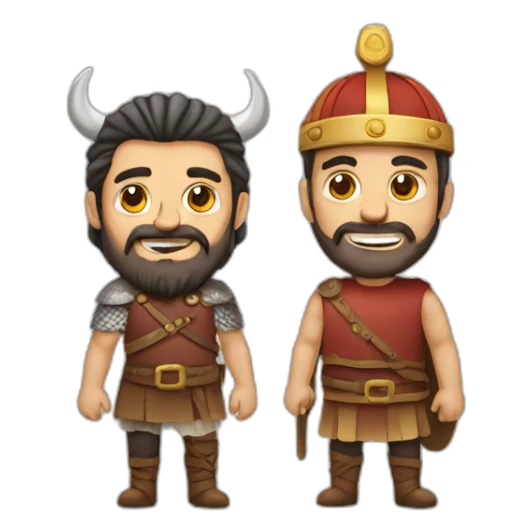 Vikingo and burguer sticker