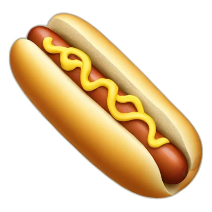 hot dog with banana sticker