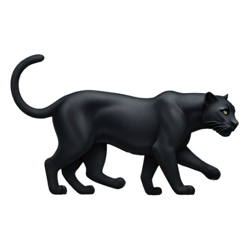 Black panther animal emoji  sticker