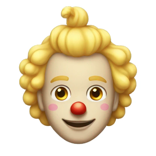 21 year old blonde male clown sticker