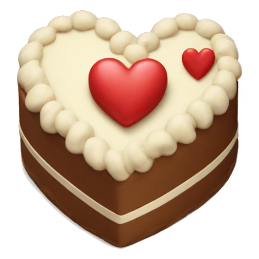 Vintage heart shaped birthday cake sticker