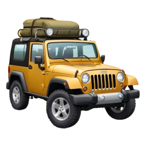 Icon for Expeditions: a compass, a map, a backpack with trekking gear, and a rugged expedition jeep, set against a backdrop of snowy mountains, sand dunes, and tropical islands. The icon should capture the spirit of adventure and exploration in diverse landscapes. Transparent background. sticker