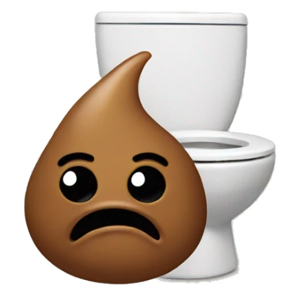 poop holding a toilet sticker