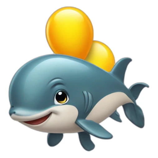 Dauphin qui joue avec un ballon sticker