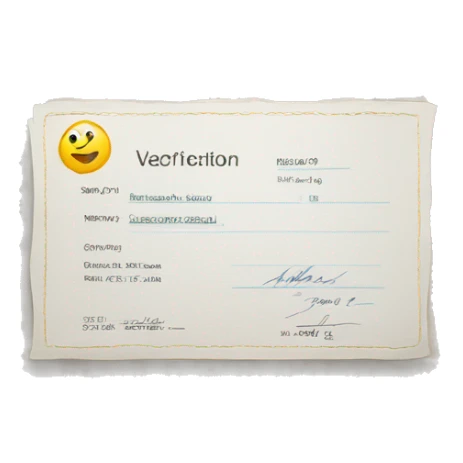 Verification check  sticker