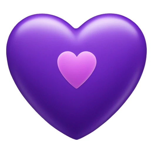 Purple heart with a t in the middle sticker