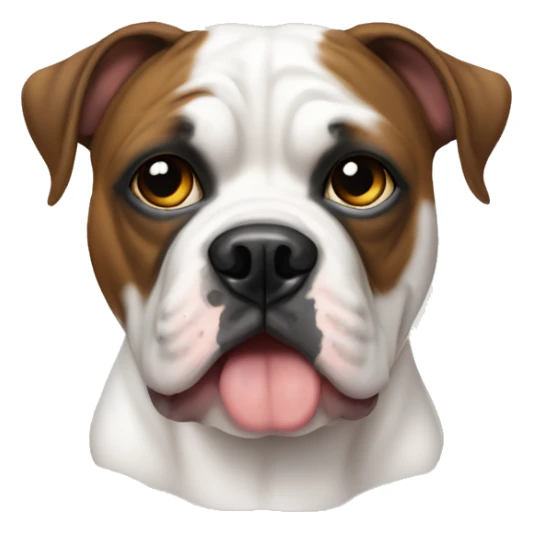 American bulldog with spot left eye sticker